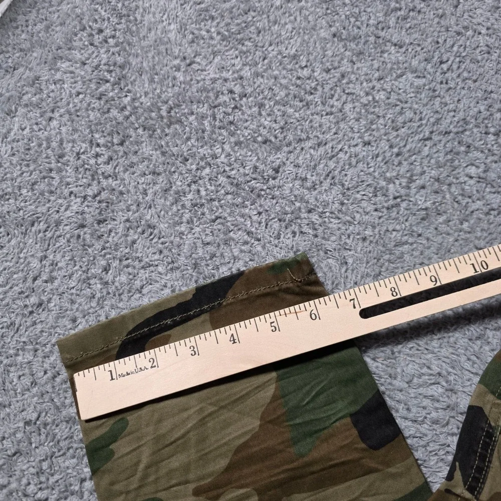 Smoke Rise Mens 36x34 Cargo Pants Green Camo Slim Tapered JP20110 Utility Street